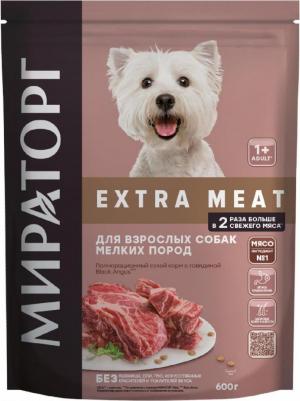 Сухой корм для собак Мираторг Extra Meat, говядина, 2 шт по 0.6кг – фото 2
