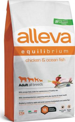 Корм сухой ALLEVA EQUILIBRIUM DOG All Day Maintenance Chicken & Ocean Fish All Breeds для взрослых собак с курицей и океанической рыбой 2кг 3032