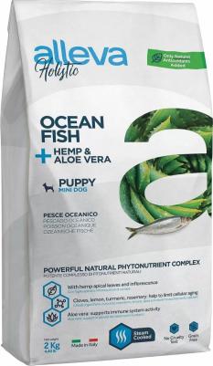 Корм сухой ALLEVA HOLISTIC DOG Puppy/Junior Ocean Fish Maxi для щенков с океанической рыбой, коноплей и алое вера 2кг 2288 – фото 1