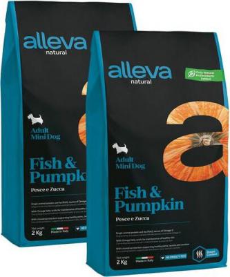 Корм сухой ALLEVA NATURAL DOG Adult Fish & Pumpkin Mini для взрослых собак с рыбой и тыквой 2кг 2097 – фото 1