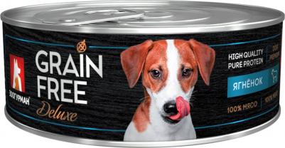 Консервы Grain Free Беззерновой с ягненком для взрослых собак 100г