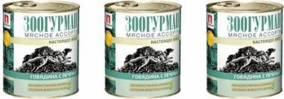 Консервы Мясное Ассорти Говядина с печенью для взрослых собак 350г – фото 4