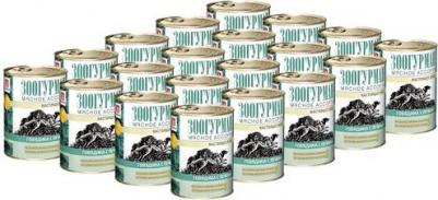 Консервы Мясное Ассорти Говядина с печенью для взрослых собак 350г