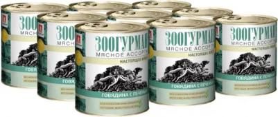 Консервы Мясное Ассорти Говядина с печенью для взрослых собак 750г – фото 2