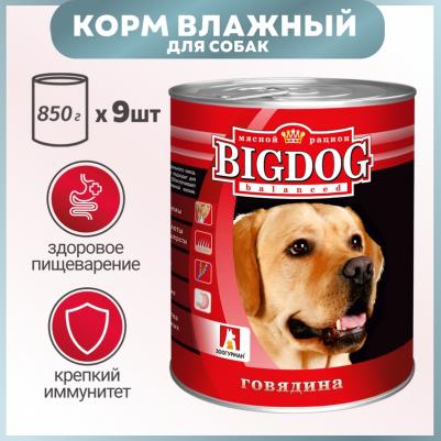 Корм для собак Big Dog Говядина конс