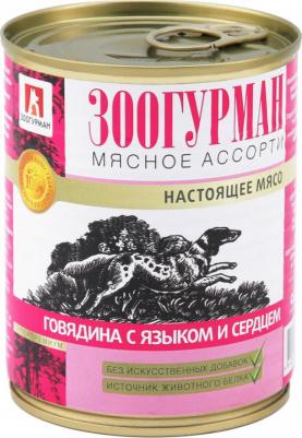 Корм для собак Мясное ассорти говядина, сердце конс. 350г – фото 1