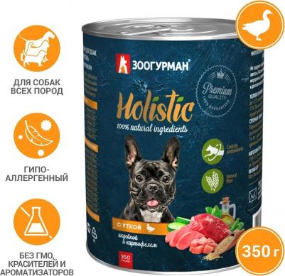 Корм для собак Утка, индейка, картофель ж/б 350г – фото 8