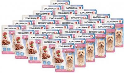 полнорационный влажный корм для собак мелких и средних пород, с ягненком, языком и сердцем, кусочки в желе, в паучах - 85 г – фото 4