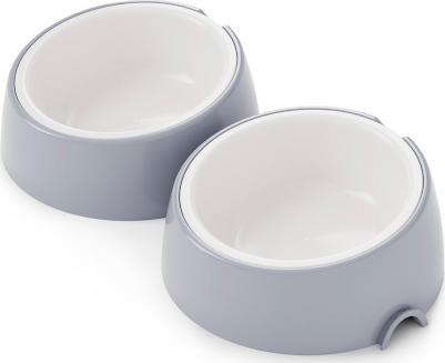 Миска-лего с наклоном для кошек и собак, 300 мл, серый – фото 3