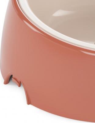 Миска-лего с наклоном для кошек и собак Эффи, 300 мл, терракотовый – фото 1