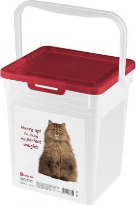 Контейнер для корма Lucky Pet, 8 л (бордовый)