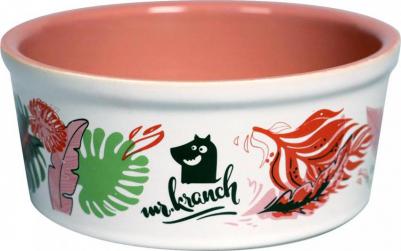 миска для собак и кошек тропики (350 мл., Розовая) – фото 4