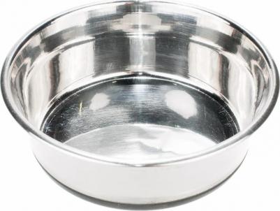 Миска металлическая с тяжелым прорезиненным дном для собак, 330 мл