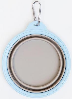 Миска складная 350мл голубой/серый S