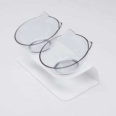 Миски с ушками на подставке для кошек, размер миски 13х7 см