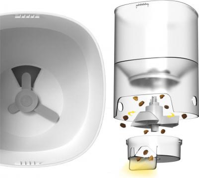 Автоматическая кормушка для кошек и собак, 3,5л, с миской из нержавеющей стали – фото 4