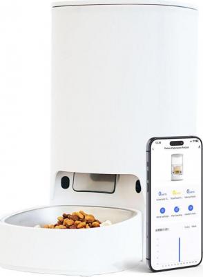 Автоматическая кормушка для кошек и собак, 3,5л, с миской из нержавеющей стали