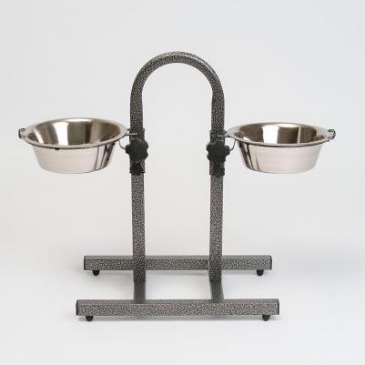 Cтойка-кормушка металлическая для собак, 2х1,5л