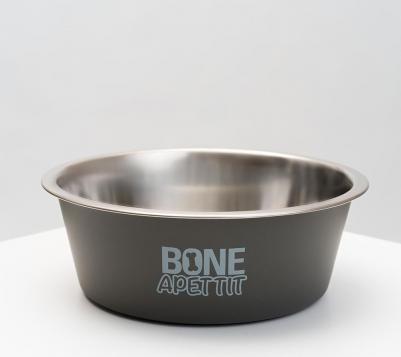 Миска для кошек и собак Bone Appetit, 1,2 л, 18х7 см, серая