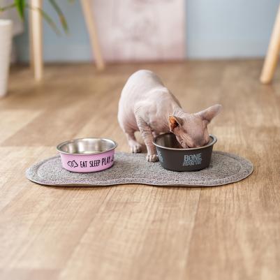 Миска для кошек и собак Bone Appetit, 400 мл, 12,7х5 см, серая – фото 1