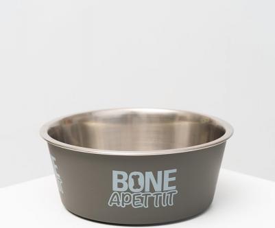 Миска для кошек и собак Bone Appetit, 400 мл, 12,7х5 см, серая