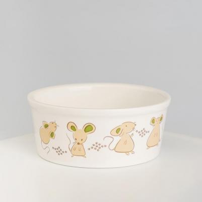 Миска Мышки фарфор 450мл, белая