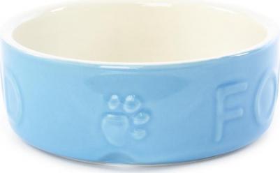 Миска керамическая для мелких пород собак и кошек "Classic Food", голубая, 13х13х5см, 400мл – фото 1