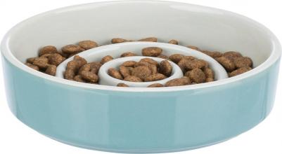 Миска для медленного кормления собак, серый, керамика, ф 14 х 5 см, 0.45 л