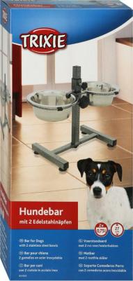 Миски из нержавеющей стали на подставке 750мл*15см 2шт для собак – фото 2