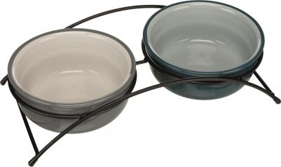 Миски керамические на подставке, 2 штуки, 0,6 л