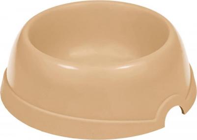 Миска для кошек и собак №3 пластиковая, бежевая, 200 мл