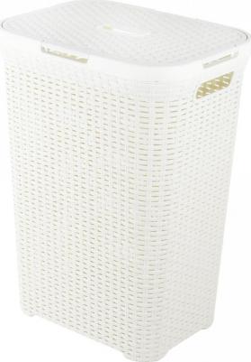 Корзина бельевая natural style 60 л кремовый