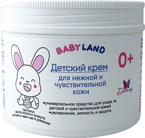 BABY LAND Детский крем для нежной и чувствительной кожи 0+ диталир 140 г – фото 2