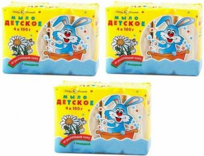 Детское Мыло с ромашкой, 100 г, 4 шт (№1) – фото 9