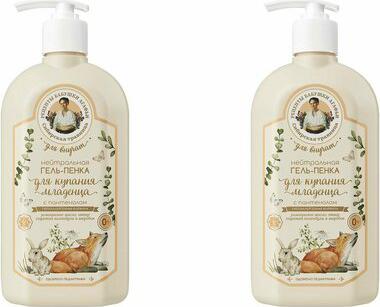 Нейтральная гель-пенка Сибирская травница для внучат с пантенолом для купания младенца "0+", 500 мл – фото 11