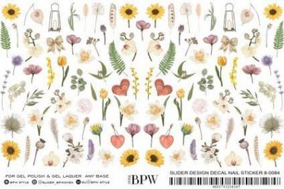 BPW, GRANDE, Слайдер для ногтей, Полевые цветы, 84 – фото 1