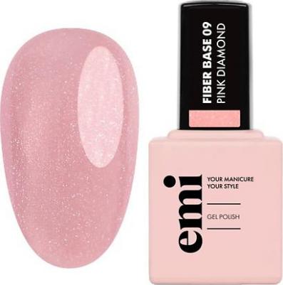 Файбер-база №9 Fiber Base Gel Pink Diamond, 15 мл – фото 3