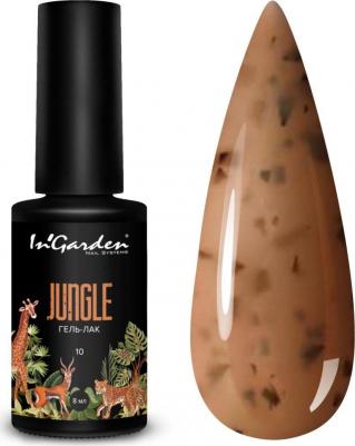 Гель-лак для ногтей Jungle № 010 коричневый с черными хлопьями 8 мл – фото 1