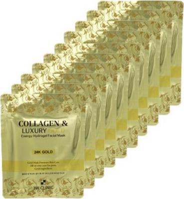 Гидрогелевая маска для лица с золотом Collagen & Luxury Gold Energy Hydrogel Facial Mask, 30 гр