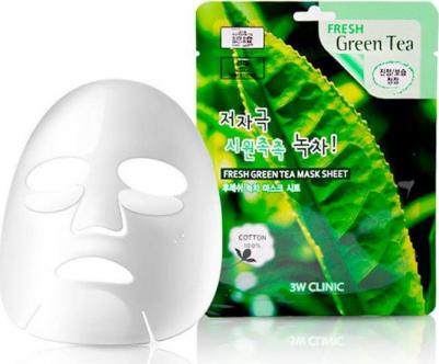 Набор тканевых маскок для лица зеленый чай Fresh Green Tea Mask Sheet, 10 шт 8809689370013 – фото 4