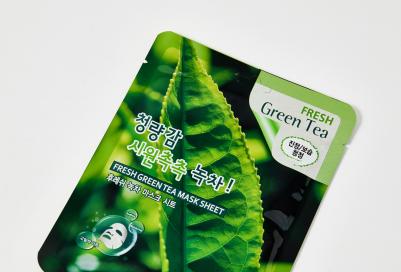 Набор тканевых маскок для лица зеленый чай Fresh Green Tea Mask Sheet, 10 шт 8809689370013 – фото 6