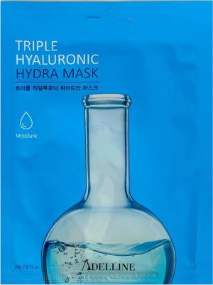 Маска для лица Triple Hyaluronic Hydra Mask Гиалуроновая интенсивно увлажняющая тканевая 20 г – фото 1