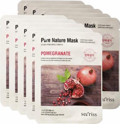 Маска тканевая Secriss Pure Nature Mask Pack-Pomeganate 25мл