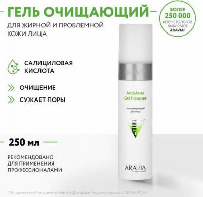 Гель очищающий Anti-Acne Gel Cleanser для жирной и проблемной кожи 250мл – фото 1