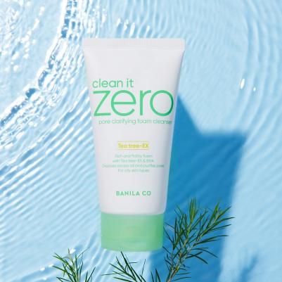 Гель для умывания Пенка для лица очищающая поры Clean It Zero Pore Clarifying Foam Cleanser Tea tree - Ex – фото 4