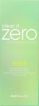 Гель для умывания Пенка для лица очищающая поры Clean It Zero Pore Clarifying Foam Cleanser Tea tree - Ex – фото 5