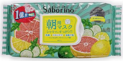 Saborino Morning Facial Sheet Mask Освежающая маска-салфетка для утреннего ухода за лицом 32шт