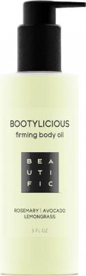 Моделирующее антицеллюлитное массажное масло для упругости тела BOOTYLICIOUS на зеленых маслах с лемонграссом, 150 мл – фото 1