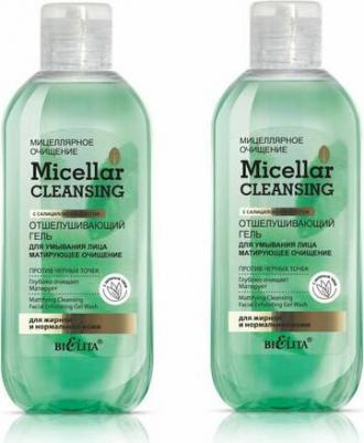 Гель для умывания лица отшелушивающий Матирующее очищение Micellar Cleaning 200мл