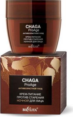 Крем-питание для лица против старения ночной Антивозрастной уход Chaga Proage 50мл – фото 2